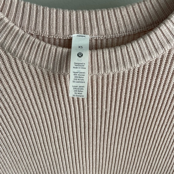 Lululemon Restful Intention Cashmere Wool Blend Sweater Dress - Blush Pink - XS - Picture 6 of 15